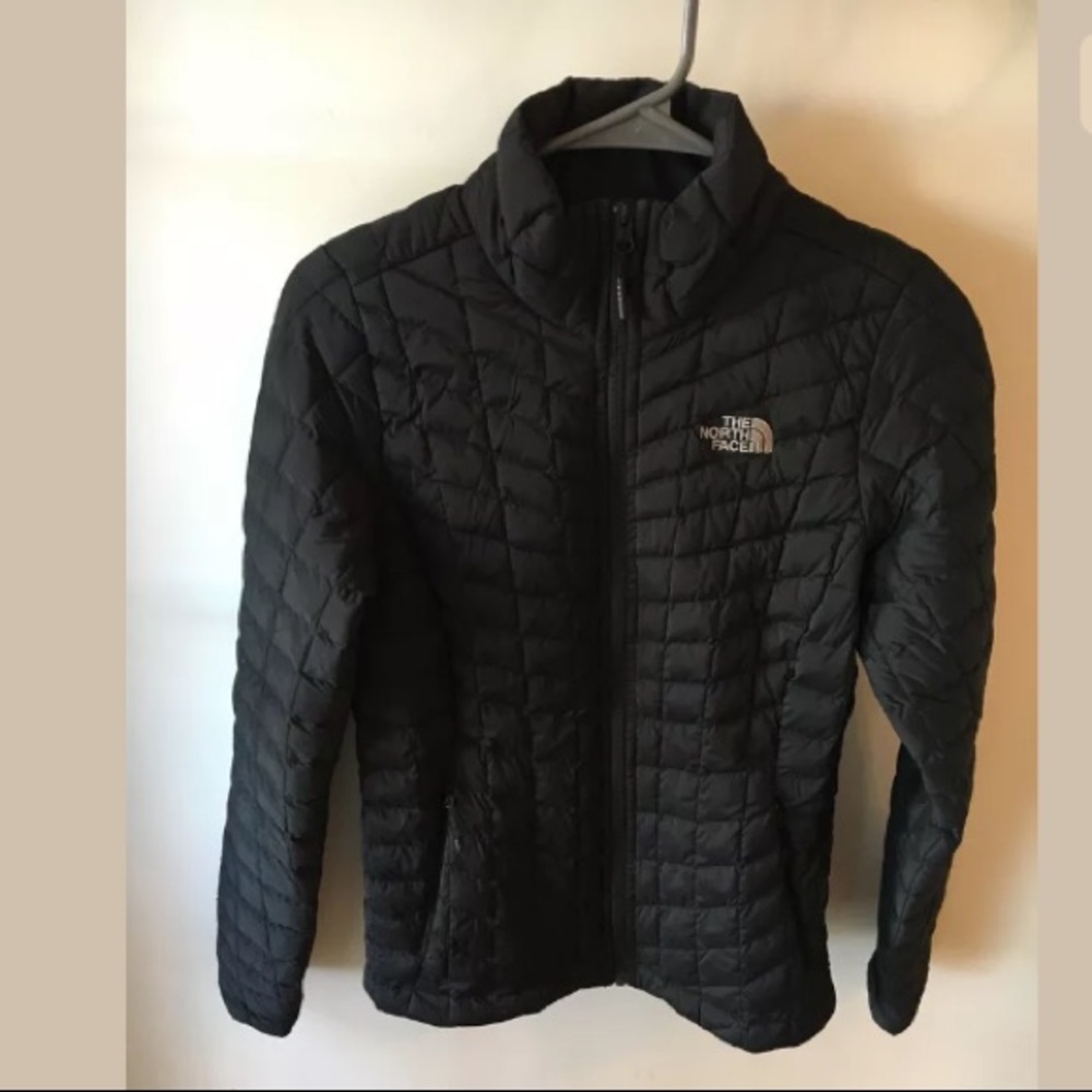 North Face black quilted coat women’s XS